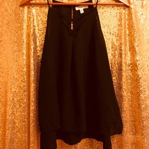 High neck chiffon blouse